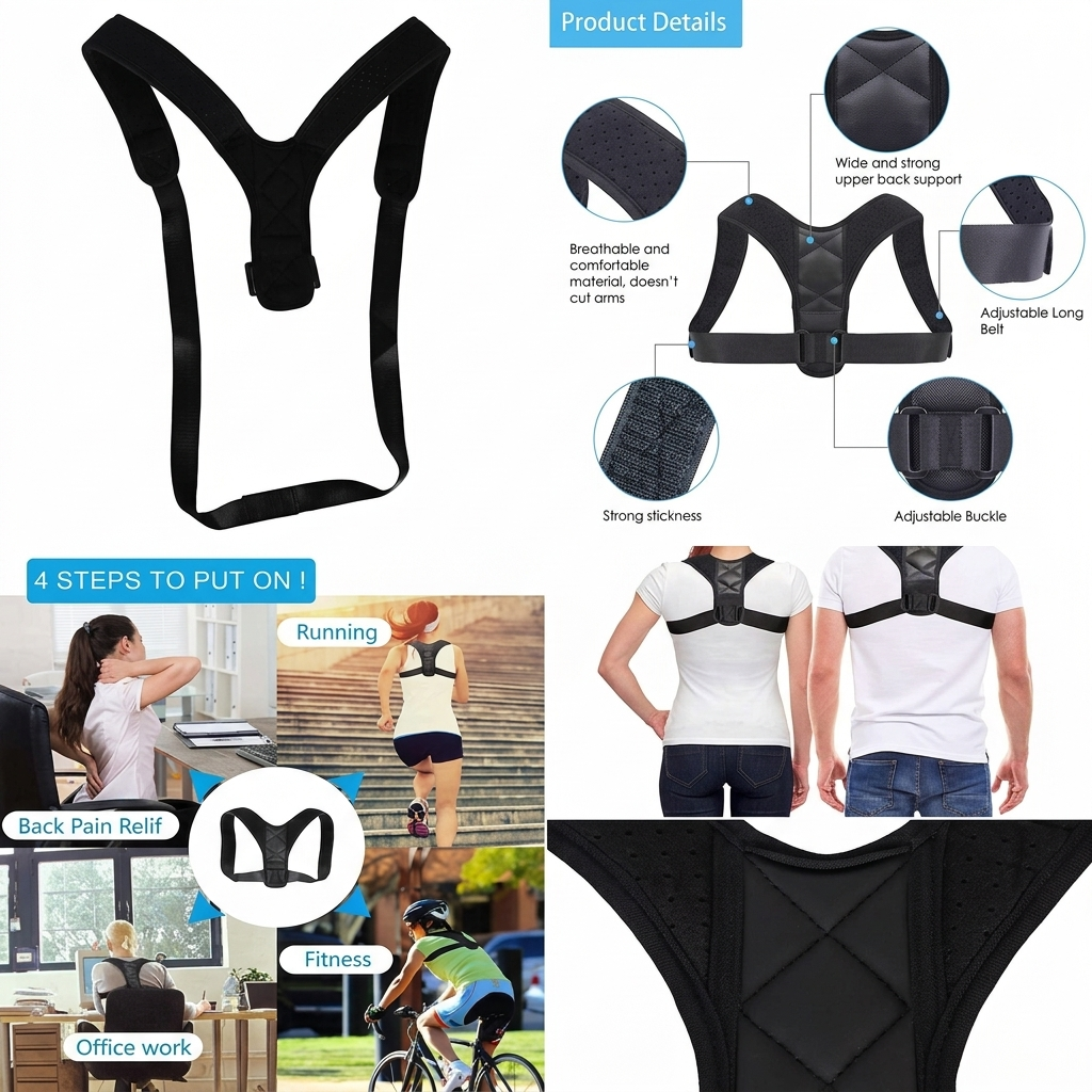 Adjustable Posture Corrector Upper Back Shoulder Posture Belt