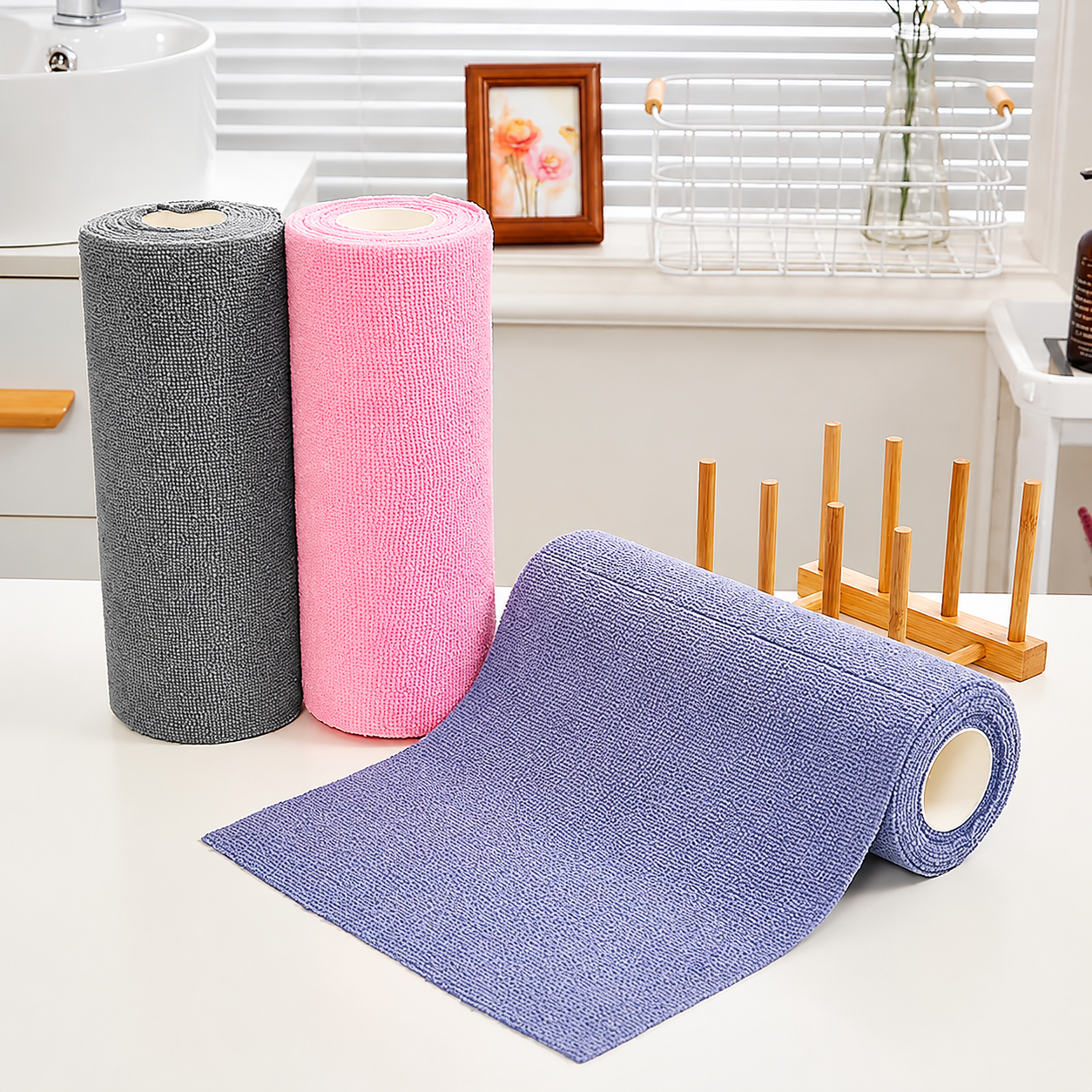 Microfiber Reusable Cleaning Cloths (Pack of 25) | Ultra Absorbent, Washable & Multipurpose Cleaning Towels