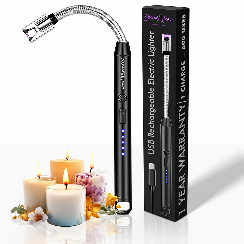 USB Rechargeable Electric Kitchen Lighter – Windproof, Flameless Arc Lighter for Gas Stove, Candles & Diwali (Pack of 1)
